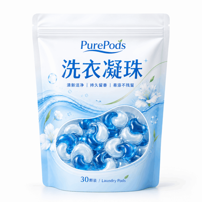 定制三边封自立袋洗护日化专用包装定做 洗衣凝珠泡腾片分装袋