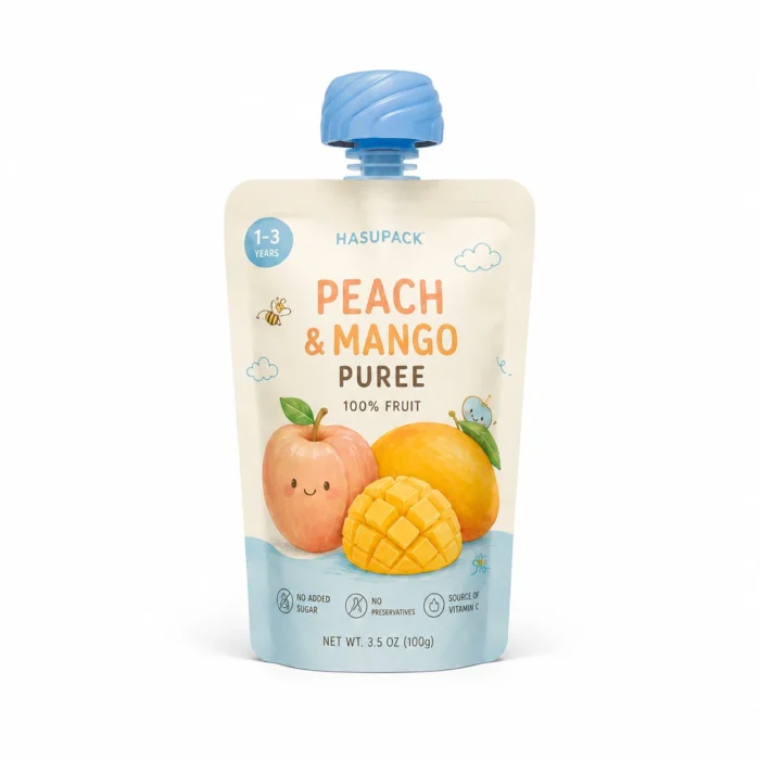 食品级121℃高温蒸煮果泥吸嘴袋定制 BPA无铝箔高阻隔婴儿辅食自立吸嘴袋