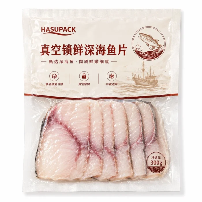 食品真空包装袋定制 鱼片海鲜熟食生鲜肉类冷冻包装袋厂家