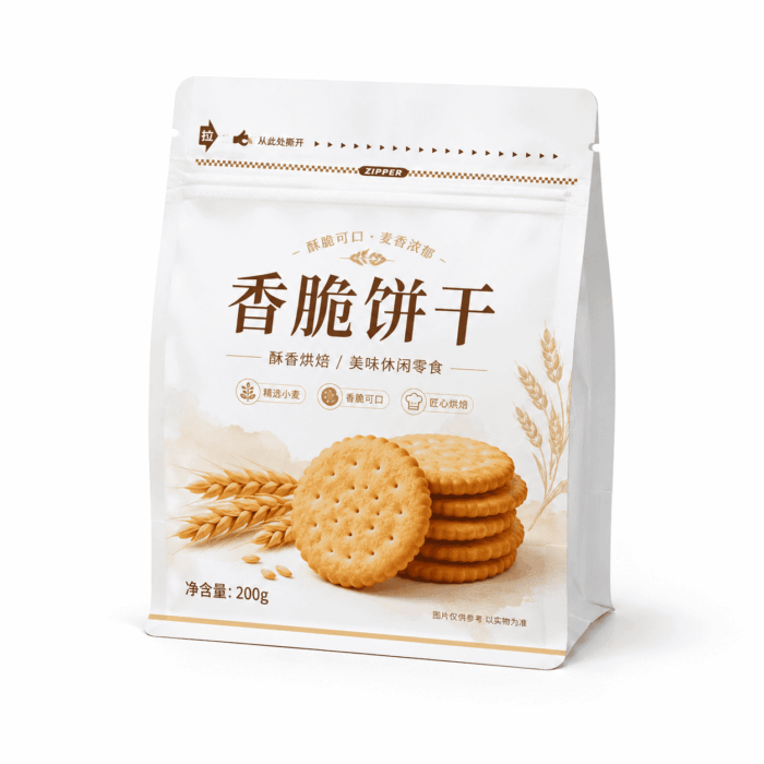 定制八边封易撕拉链袋饼干薯片坚果零食包装袋 茶叶咖啡豆包装袋